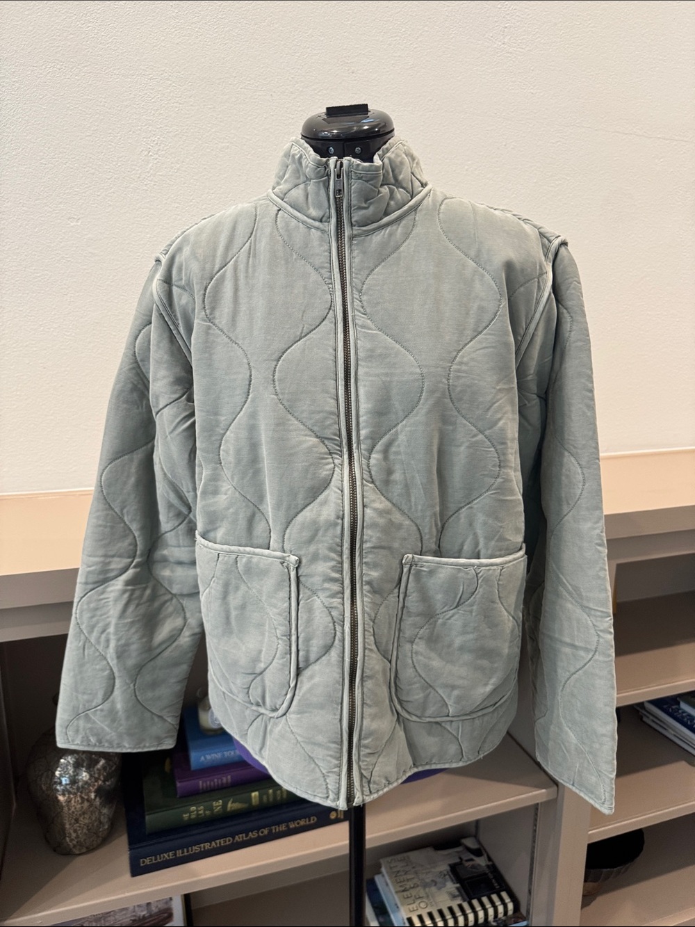 NWT Rails Denver Sage Tencel Denim Quilted Zip Jacket Women’s Small